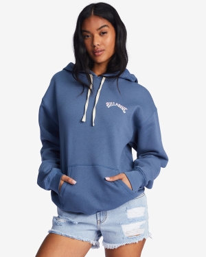 Women's Billabong Bon Voyage Graphic Hoodie Indigo | 369EMJBZW