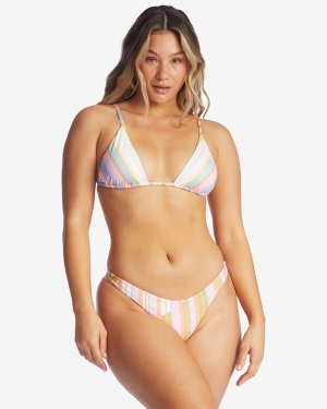 Women's Billabong Break Of Dawn Tall Slide Triangle Bikini Tops Multicolor | 304QHFWBD