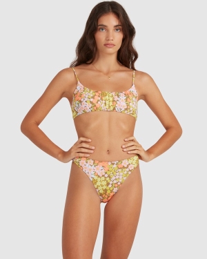 Women's Billabong Bring On The Bliss Bralette Bikini Tops Multicolor | 384TERKPU