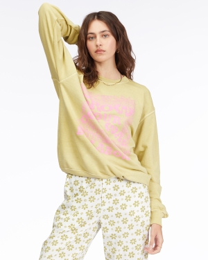 Women's Billabong Chasing The Moon Crewneck Sweatshirt Multicolor | 716JYDXAN