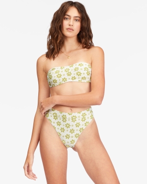 Women's Billabong Daisy Chain Tube Bikini Tops Light Blue | 740MNHJEY