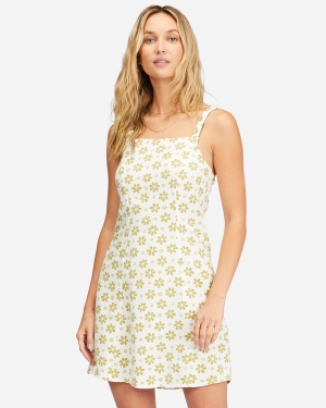Women's Billabong Daisy Craze Mini Dress Light Blue | 306QAIFNO