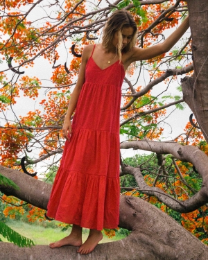 Women's Billabong Dance Away Maxi Dress Multicolor | 027WEFYSD