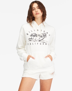 Women's Billabong Dawn Patrol Graphic Hoodie Light Blue | 204NKZUXC