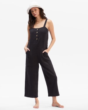 Women's Billabong Daydream Jumpsuit Black | 054KGZBUC