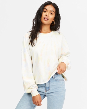 Women's Billabong Dreamy Hues Crewneck Sweatshirt Multicolor | 960XDOCAJ