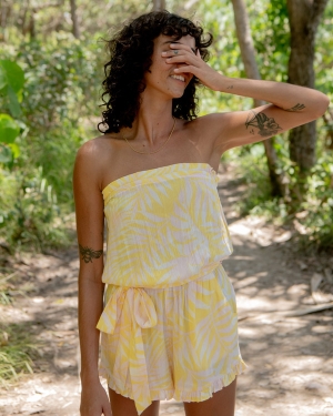 Women's Billabong Flower Days Playsuit Multicolor | 987GNMYSJ