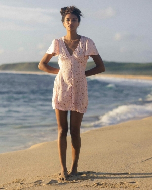 Women's Billabong Full Swing Mini Dress Pink | 297NJRSIH