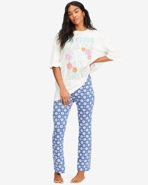 Women's Billabong Going High Stretchy Knit Flared Pants Multicolor | 345KXUZNM