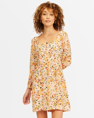 Women's Billabong Heartland Mini Sweetheart Dress Multicolor | 863TRMXWB