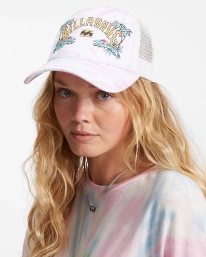 Women's Billabong Heritage Mashup Trucker Hats Pink | 527KIEFQB
