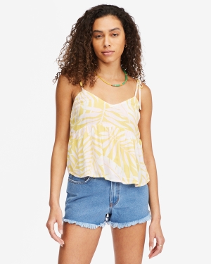 Women's Billabong Hey There Cropped Cami Tops Multicolor | 624AGXKCY