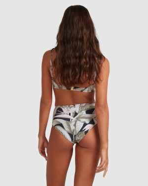 Women's Billabong Hideaway High-Waist Retro Bikini Bottoms Black | 634ABWMOG