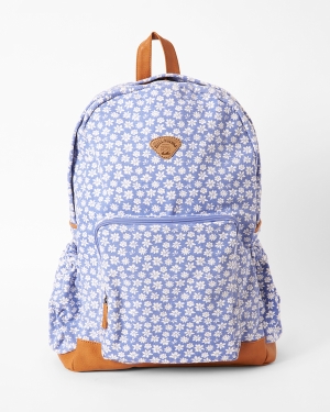 Women's Billabong Home Abroad Canvas Backpacks Blue | 264OIWPYR