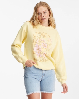 Women's Billabong Home Sweet Home Crewneck Sweatshirt Multicolor | 409NEOCYT