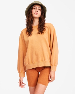 Women's Billabong Ideal Crewneck Sweatshirt Multicolor | 972QWEGJO