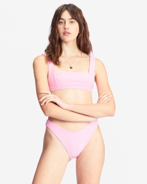 Women's Billabong In The Loop Bikini Tops Pink | 425VBOMUK