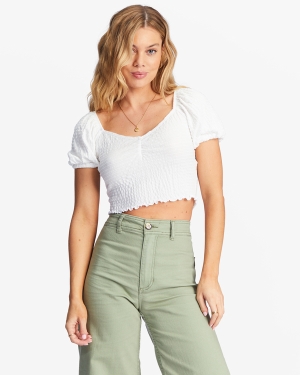 Women's Billabong Its Love Fitted Knit Tops Light Blue | 213VABYLR