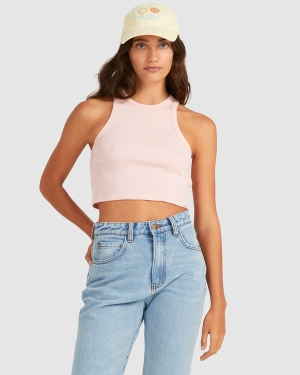 Women's Billabong Jessie Tops Pink | 268JWFQBM