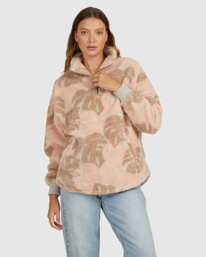 Women's Billabong Kalluah Half-Zip Pullover Sweatshirt Multicolor | 642AGKMFC