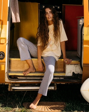 Women's Billabong Keep It Straight High-Waisted Knit Pants Multicolor | 534BZPLRD