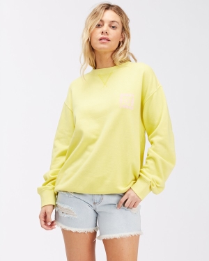 Women's Billabong Kissed By The Sun Crewneck Sweatshirt Multicolor | 481WBOIJZ