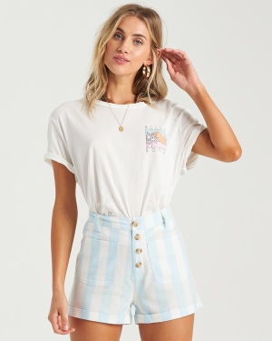 Women's Billabong Leave Rad Short Shorts Blue | 457UITENS