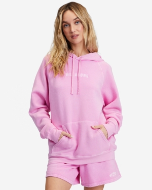 Women's Billabong Legacy 2.0 Oversized Hoodie Pink | 851QWDGVP