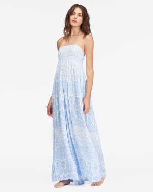 Women's Billabong Line Walker 2 Wide-Leg Dress Light Blue | 975HKWUTL