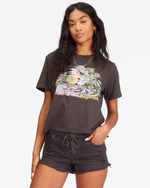 Women's Billabong Lite Hearted Denim Shorts Black | 951JZWQHN