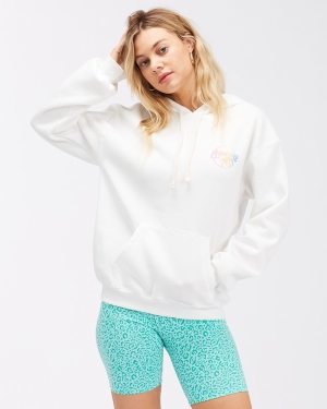 Women's Billabong Local Favorite Pullover Graphic Hoodie Light Blue | 703AYVTNL