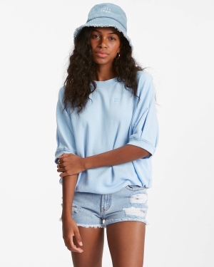 Women's Billabong Lost Coast Pullover Sweatshirt Blue | 167WKQLST