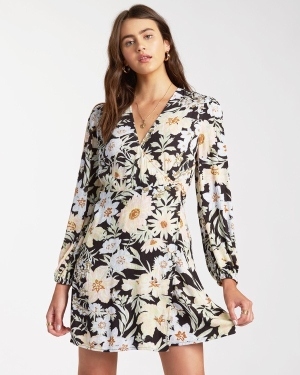 Women's Billabong Lotta Love Dress Black Multicolor | 590KANFWO