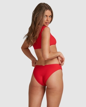Women's Billabong Lovedays Bondi - Steph Claire Smith Bikini Bottoms Red | 980KHDXZG