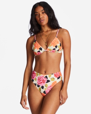 Women's Billabong Magic Gardens Reese Underwire Bikini Tops White | 058FAKUJT