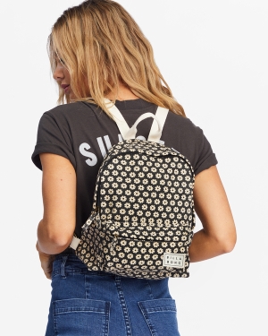 Women's Billabong Mini Mama Canvas Backpacks Black | 413UDGROZ