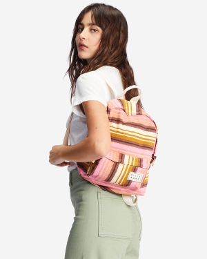 Women's Billabong Mini Mama Canvas Backpacks Pink | 836YHOWKS