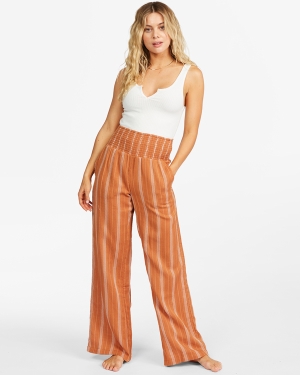 Women's Billabong New Waves 2 Elastic Waist Pants Multicolor | 418DFQCPH