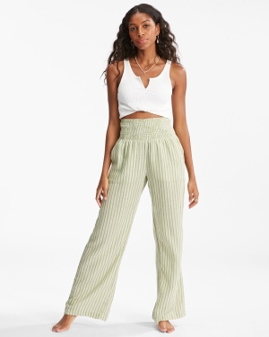Women's Billabong New Waves 2 Elastic Waist Pants Multicolor | 723WJZIBQ