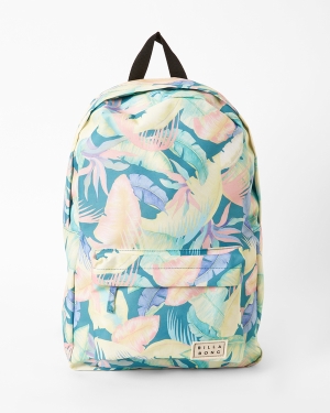 Women's Billabong Next Time Backpacks Blue Green | 837YEQFCK