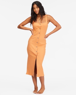 Women's Billabong Nissi Henley Knit Dress Multicolor | 581WOXGJY