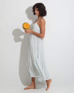 Women's Billabong On The Beach Maxi Dress Turquoise | 640PWCQET