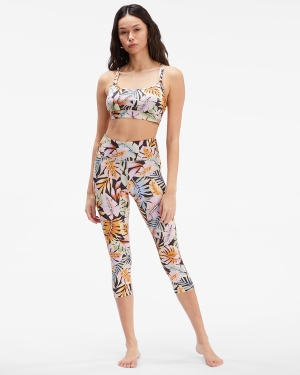 Women's Billabong Paradise Crop Surf Active Black | 029VZUBKW