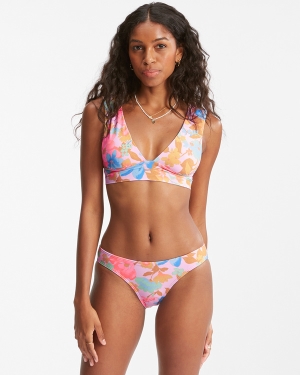 Women's Billabong Pick Me Up Plunge Bikini Tops Multicolor | 587NIOVFZ