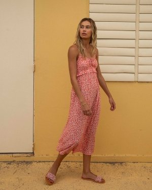 Women's Billabong Rebel Heart Slip Dress Rose | 726KFOUCN