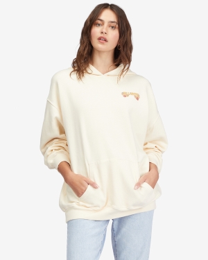 Women's Billabong Ride Out Oversized Hoodie White | 058MJKZDT