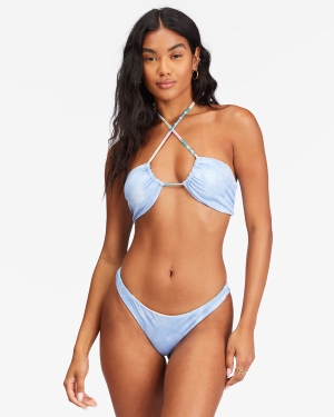 Women's Billabong Rides And Tides Bandeau Reversible Bikini Tops Multicolor | 274XMCBJF