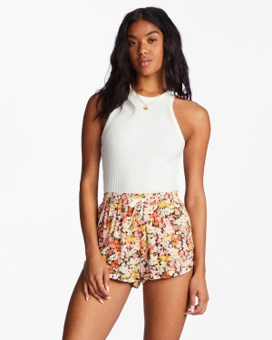 Women's Billabong Road Trippin Crinkle Elastic Waist Shorts Multicolor | 796FPGXQO