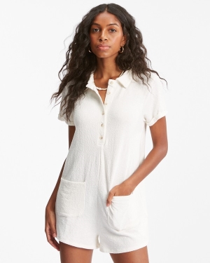 Women's Billabong Roam Around Knit Romper Dress Light Blue | 901FBEOPM