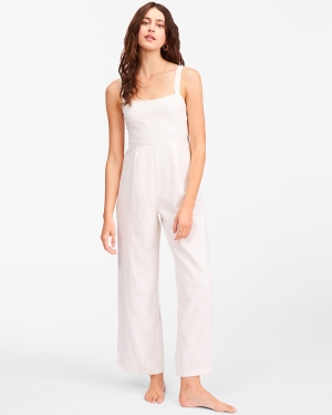 Women's Billabong Sandy Cove Jumpsuit Light Blue | 186ZGRMQD